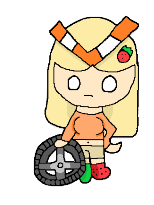 So Chatia wanted an artwork of Delwaifu with a tire.